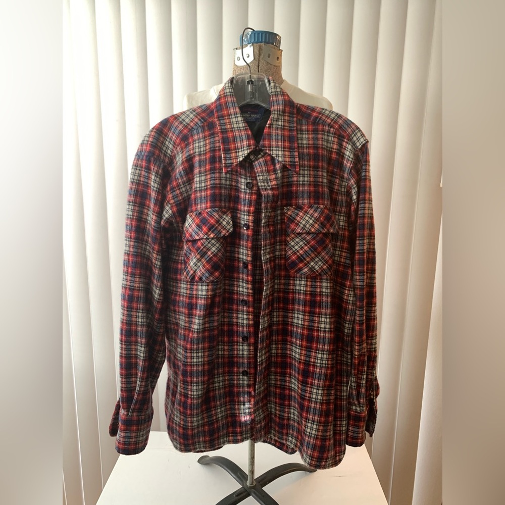 Sportswear by Country Touch Ling Sleeve Plaid Shirt Size Large Preowned